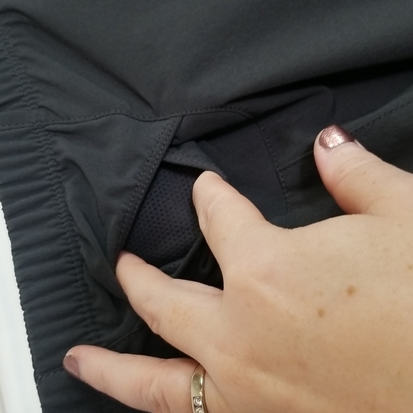 Nike WMS Small Dri Fit Capri Pants Gray Front Zip Vented Running Athletic - Picture 9 of 15